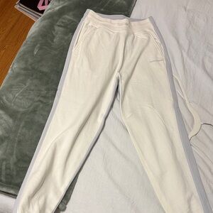 Outdoor Voices Cream and Gray Sweatpants